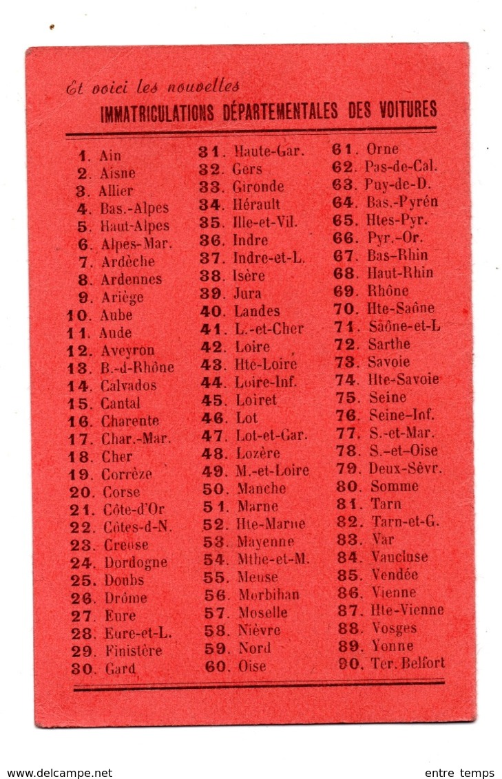 Calendrier Nevers Auto Ecole Pelletier - Petit Format : 1961-70