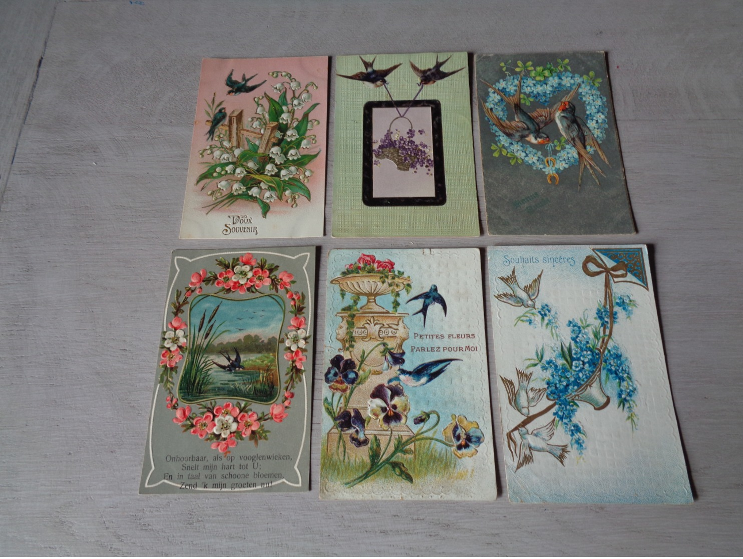 Beau Lot De 20 Cartes Postales De Fantaisie Gaufrées  Gaufrée  Oiseaux Oiseau   Mooi Lot 20 Postk. Fantasie Reliëf Vogel - 5 - 99 Cartes