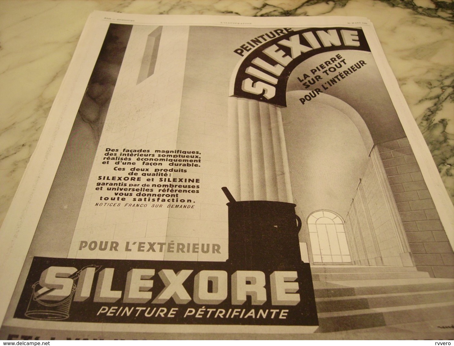 ANCIENNE PUBLICITE PEINTURE SILEXINE  1929 - Autres & Non Classés