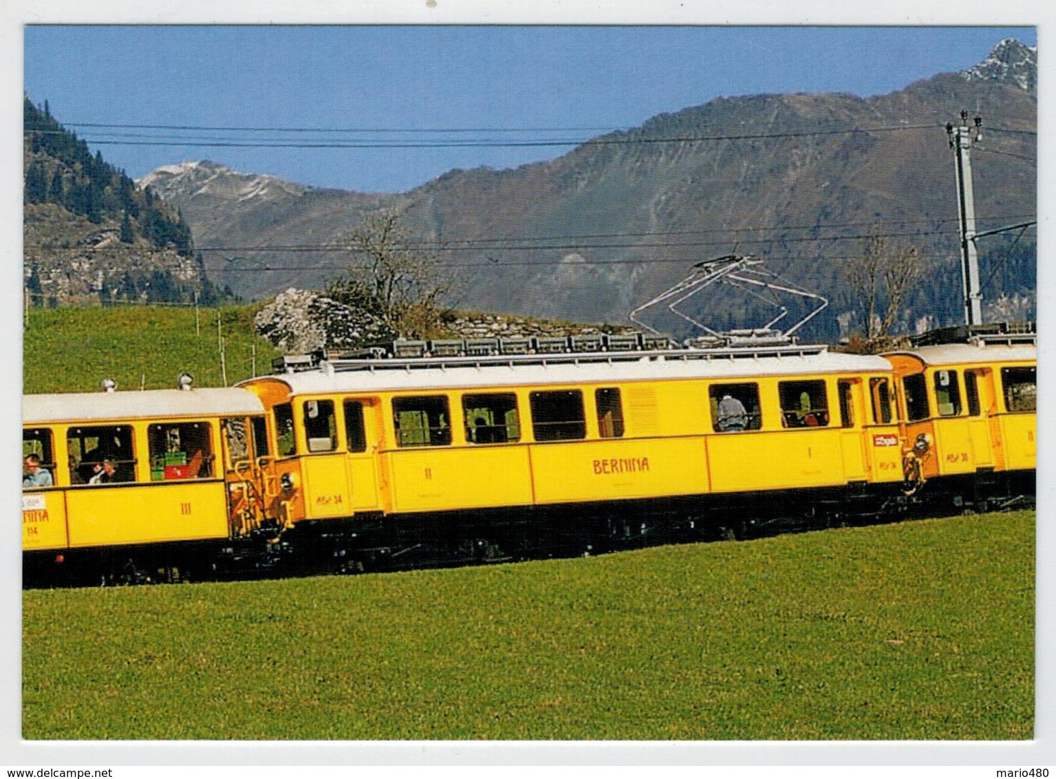 SVIZZERA    TRAIN- ZUG- TREIN- TRENI- GARE- BAHNHOF- STATION- STAZIONI  2 SCAN  (NUOVA) - Trains