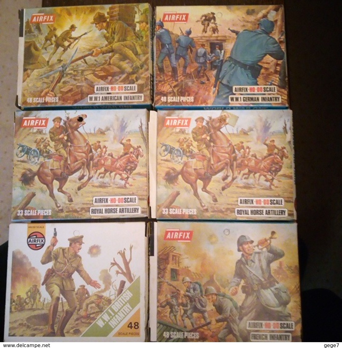 6 Boites Figurines Airfix Vers 1975 - Other & Unclassified
