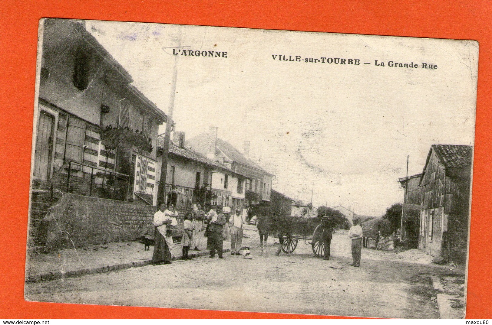 VILLE-sur-TOURBE - La Grande Rue - 1917 - - Ville-sur-Tourbe