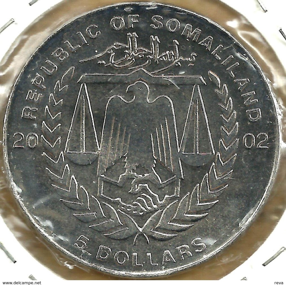 SOMALIA SOMALILAND $5 EMBLEM FROMT TITANIC SHIP 90YEARS BACK 2002 UNC KM? READ DESCRIPTION CAREFULLY!! - Somalia