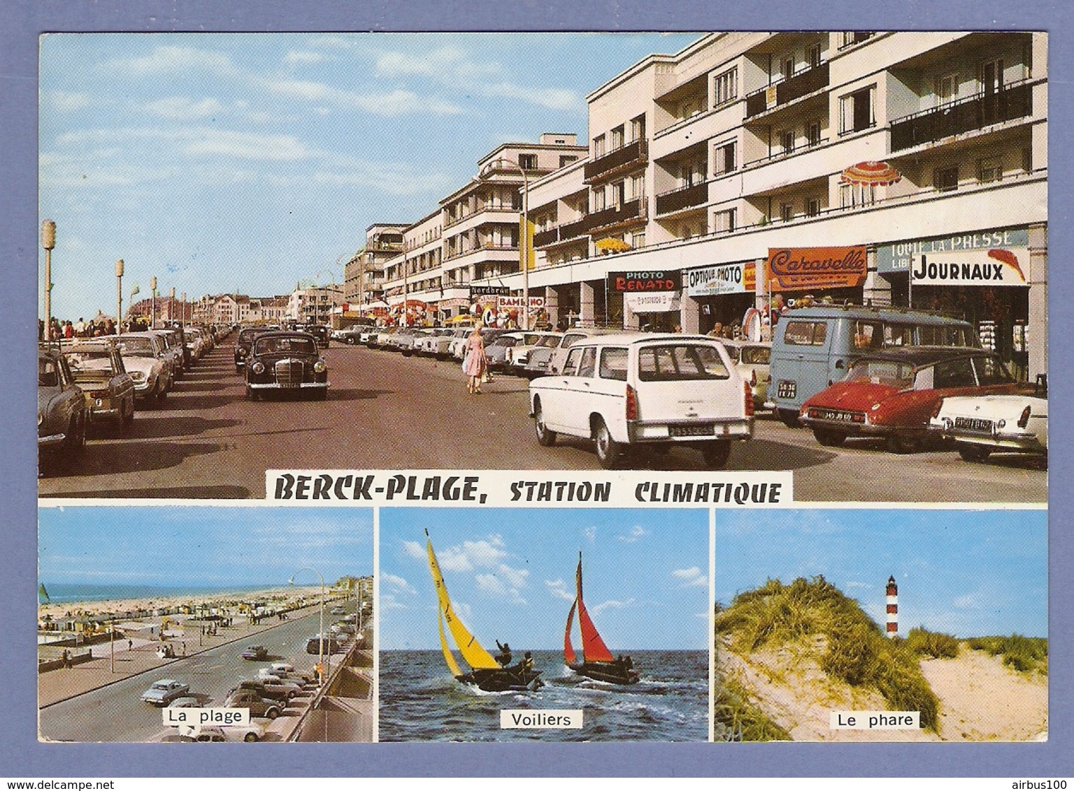 62 - BERCK PLAGE - Peugeot 404 Break - Renault Estafette - Citroën DS - MG - Mercedes - 1968 - Passenger Cars