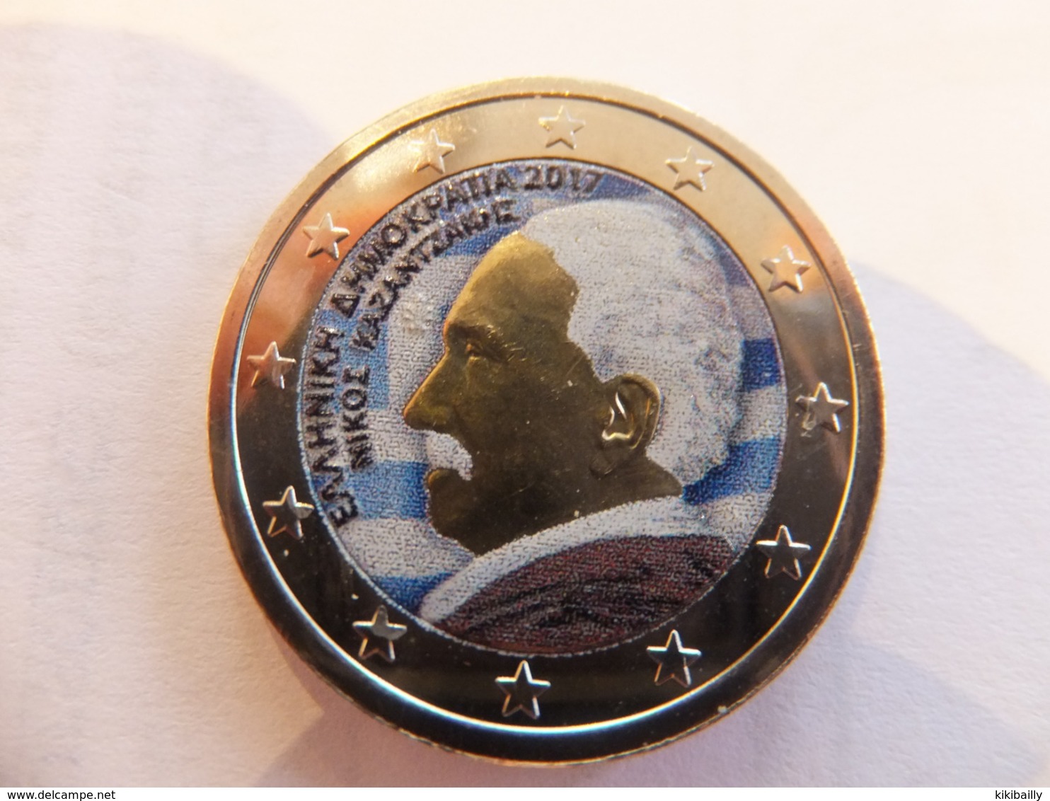 2 Euros Commémorative Colorisée Grèce 2017 Nikos Kazantzakis - Grèce