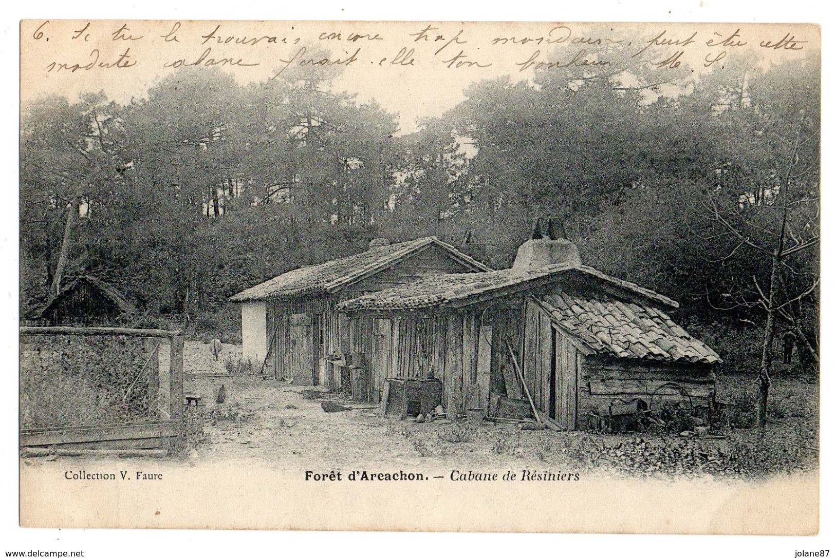 CPA   SIMPLE       33       ARCACHON  1903       CABANE DE RESINIERS - Arcachon