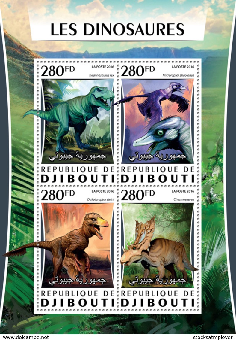 Djibouti 2016  Dinosaurs - Djibouti (1977-...)