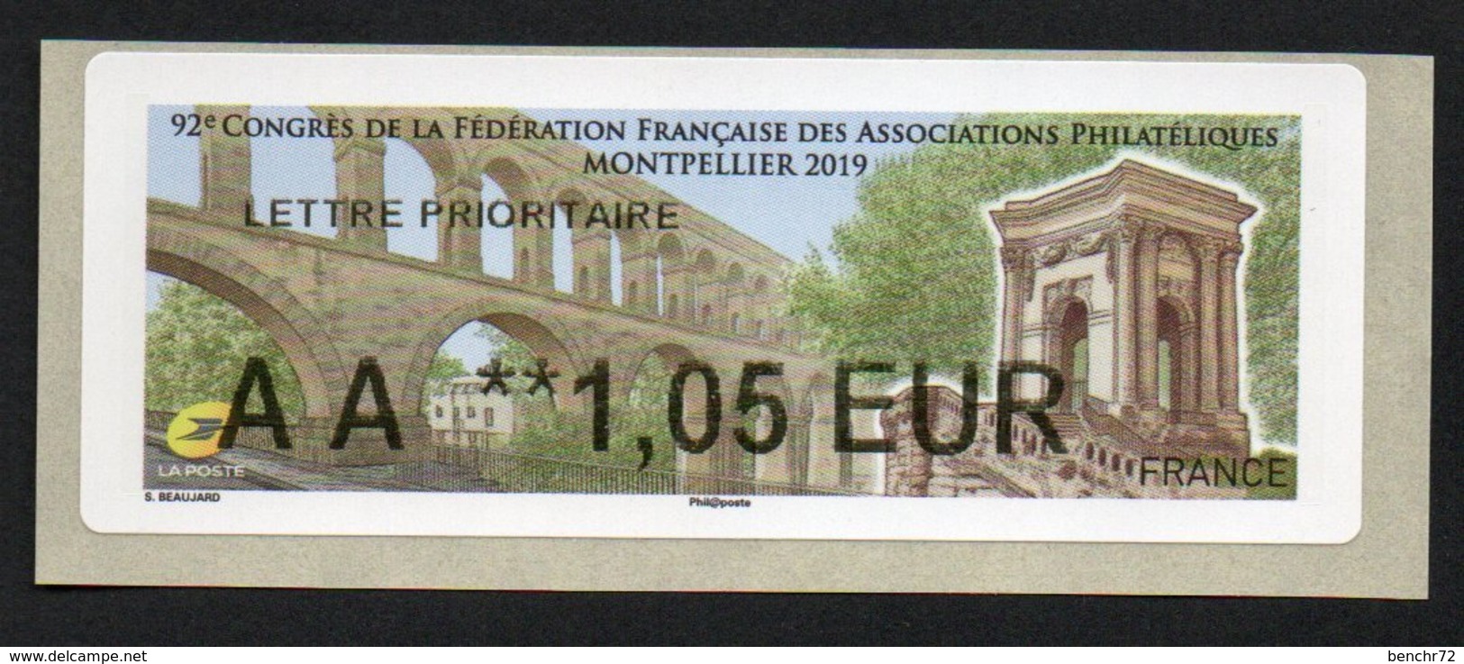 VIGNETTE LISA 2 - Congrès De La FFAP - MONTPELLIER - MENTION AA 1.05 EUR - NEUF - 2010-... Vignette Illustrate