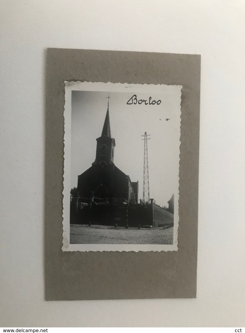 Borloo  Borlo  Gingelom  FOTO Van De Kerk En Omgeving (afmeting 6,5 X 9 Cm) - Gingelom