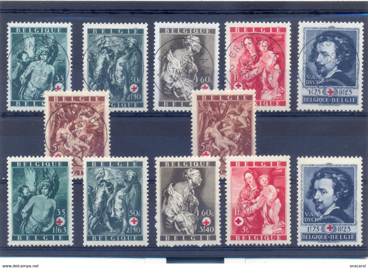 Nrs. 647/652 Prachtig Gestempeld (used) +  Postgaaf ** Zeer Mooi MNH - WW II (Covers & Documents)