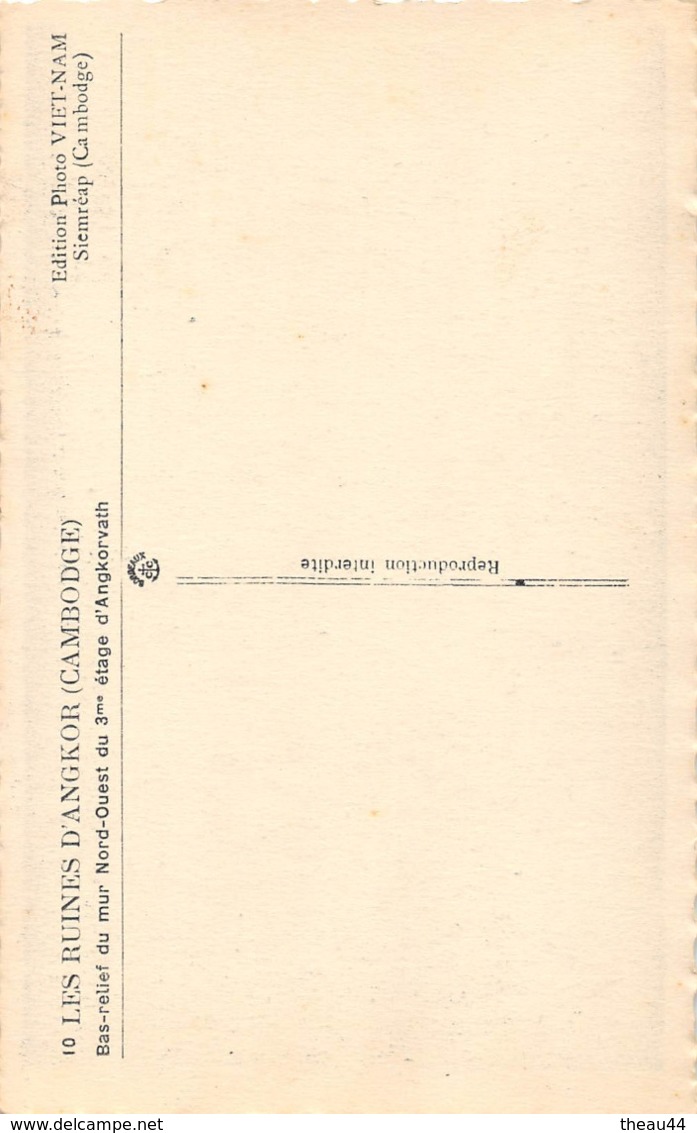 ¤¤  -   CAMBODGE    -  Les Ruines D'ANGKOR  -  Bas-relief Du Mur Nord-Ouest Du 3e étage D'Angkorvath     -  ¤¤ - Kambodscha