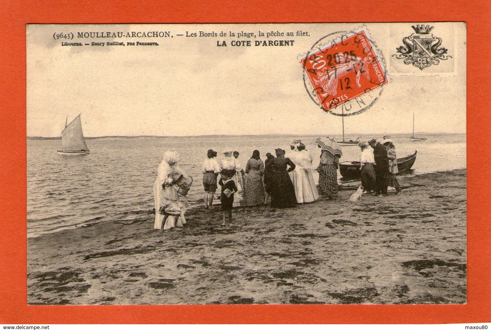 MOULLEAU-ARCACHON - Les Bords De La Plage ,la Pêche Au Filet - 1912 - - Altri & Non Classificati