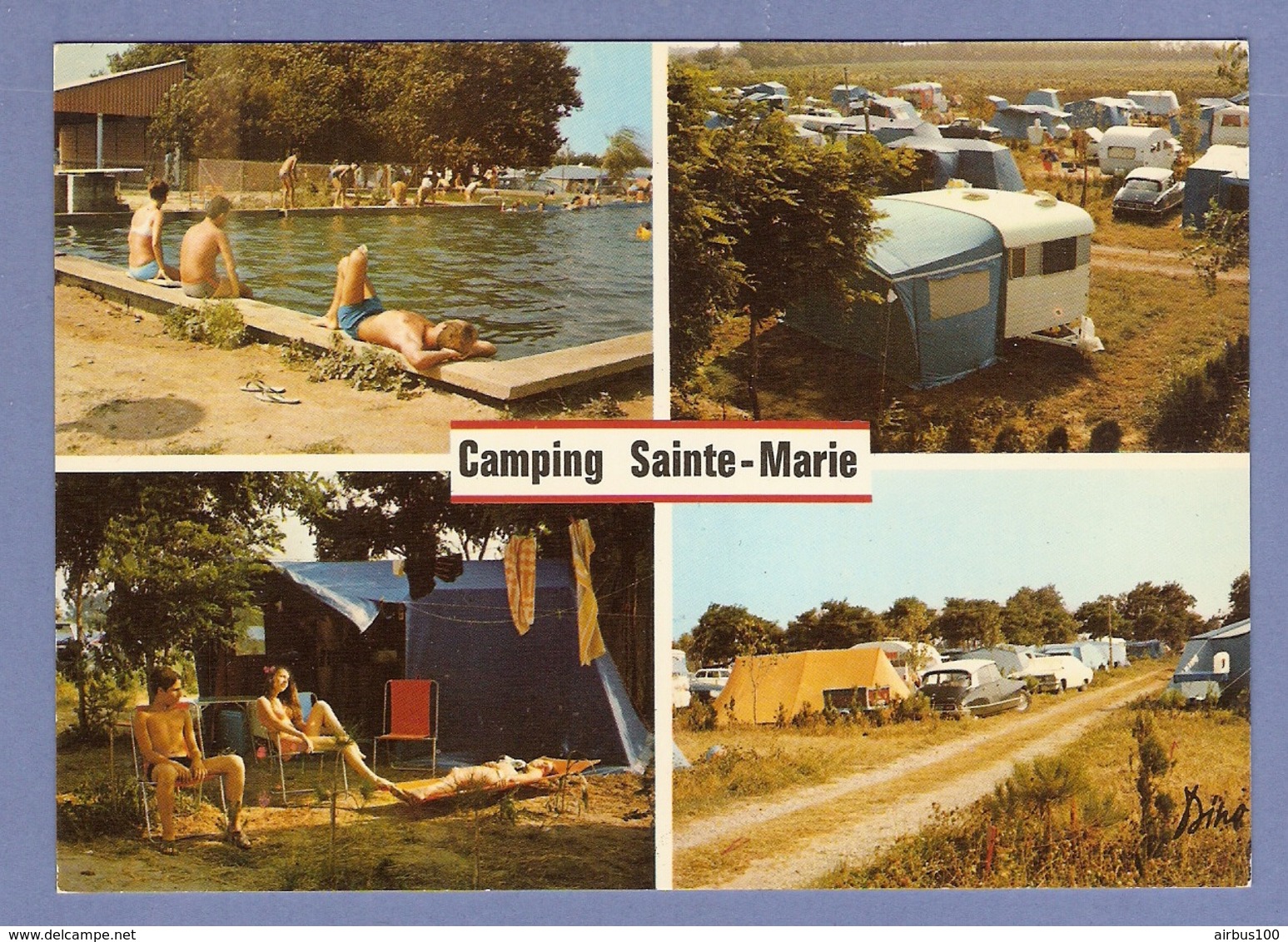 66 - CAMPING SAINTE MARIE De La MER - Citroën DS - Tentes - Caravanes - Piscine - Non Circulée - N° 875 L - 2 Scans - - Voitures De Tourisme