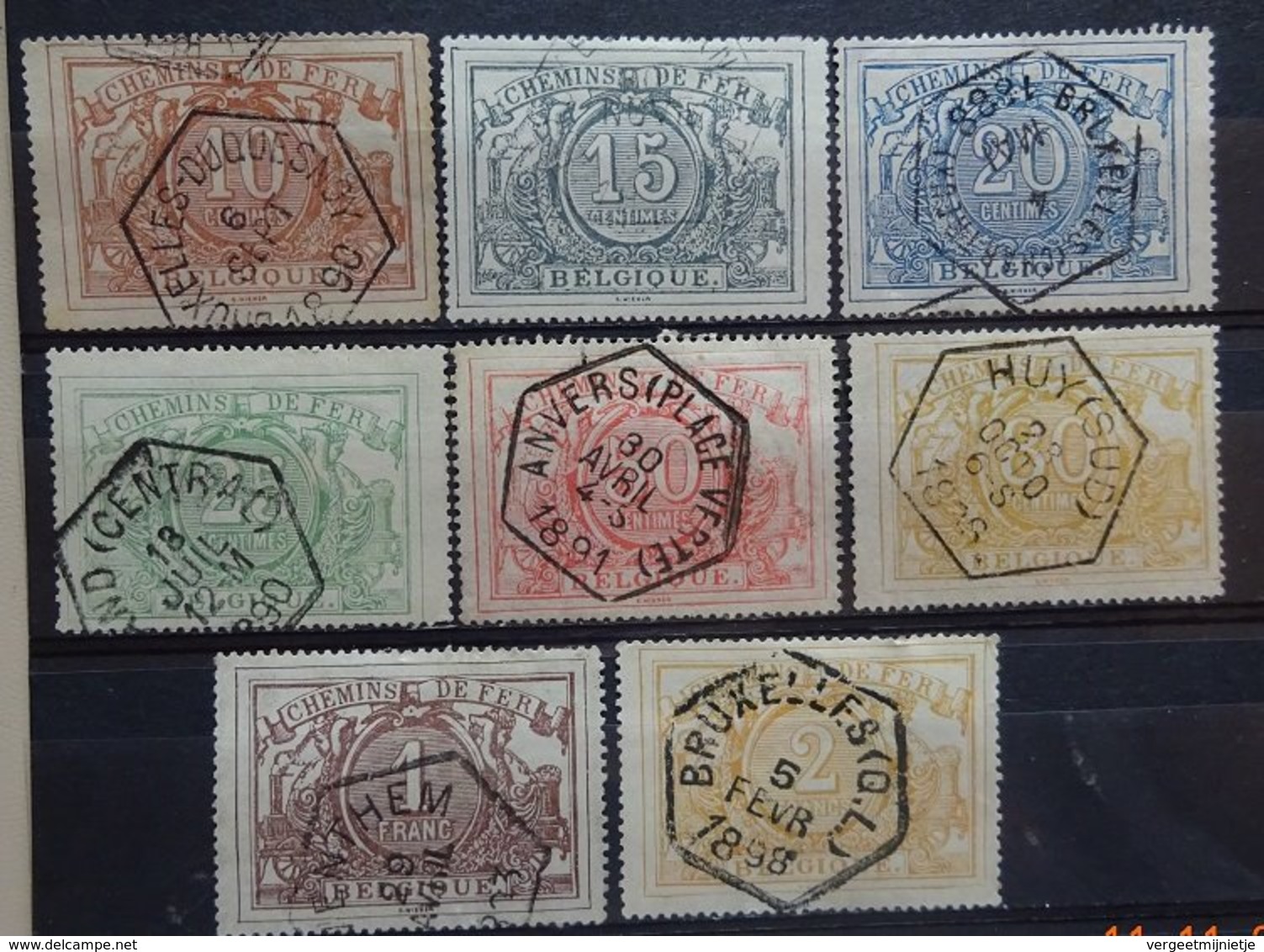 BELGIE   Spoorwegen  1882     TR  7 - 14       Gestempeld  CW 130,00 - Usados