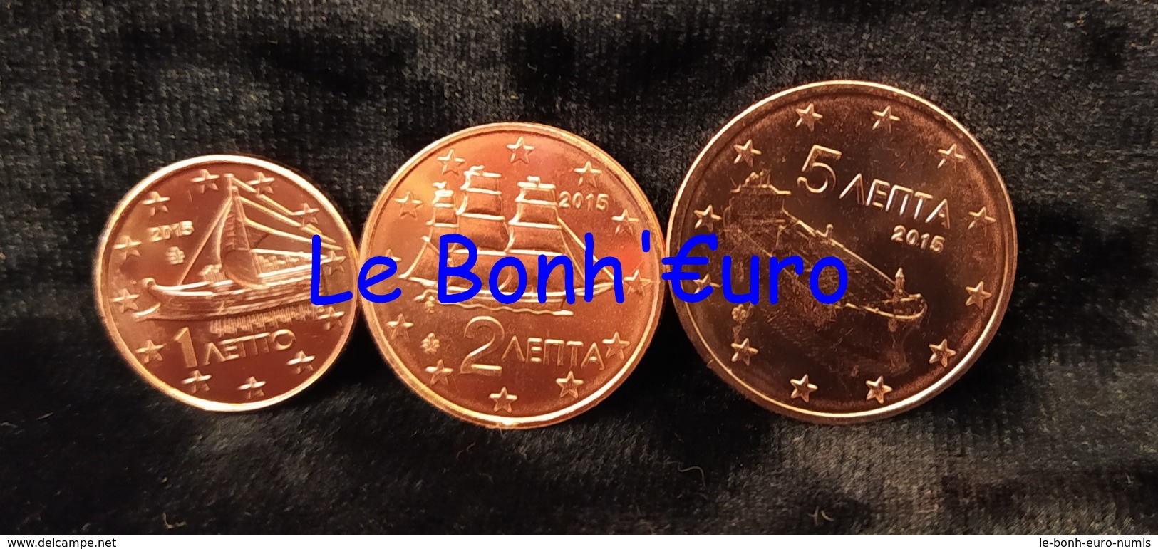 Monnaie 1,2,5 Centimes Cent Cts Euro Grèce 2015, Neuves Du Rouleau, UNC - Grèce