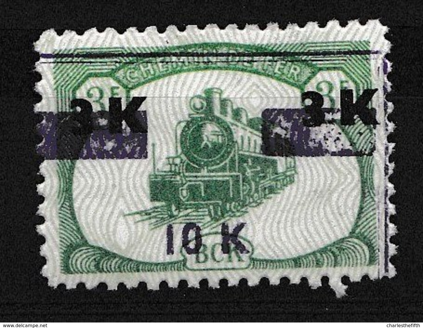 AT 15% - BELGIAN CONGO BCK PRIVATE RAILWAY COMPANY 1970 COB CP48 MNH WITH OVERPRINT - TRAIN - RARE - Other & Unclassified