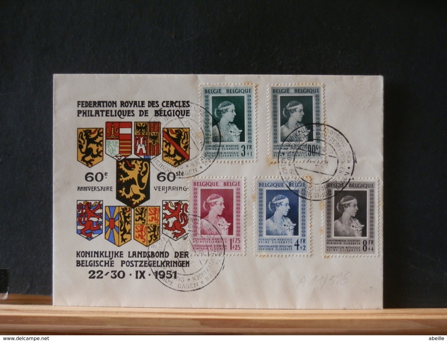 A11/596  DOC. BELGE  1951 - Covers & Documents