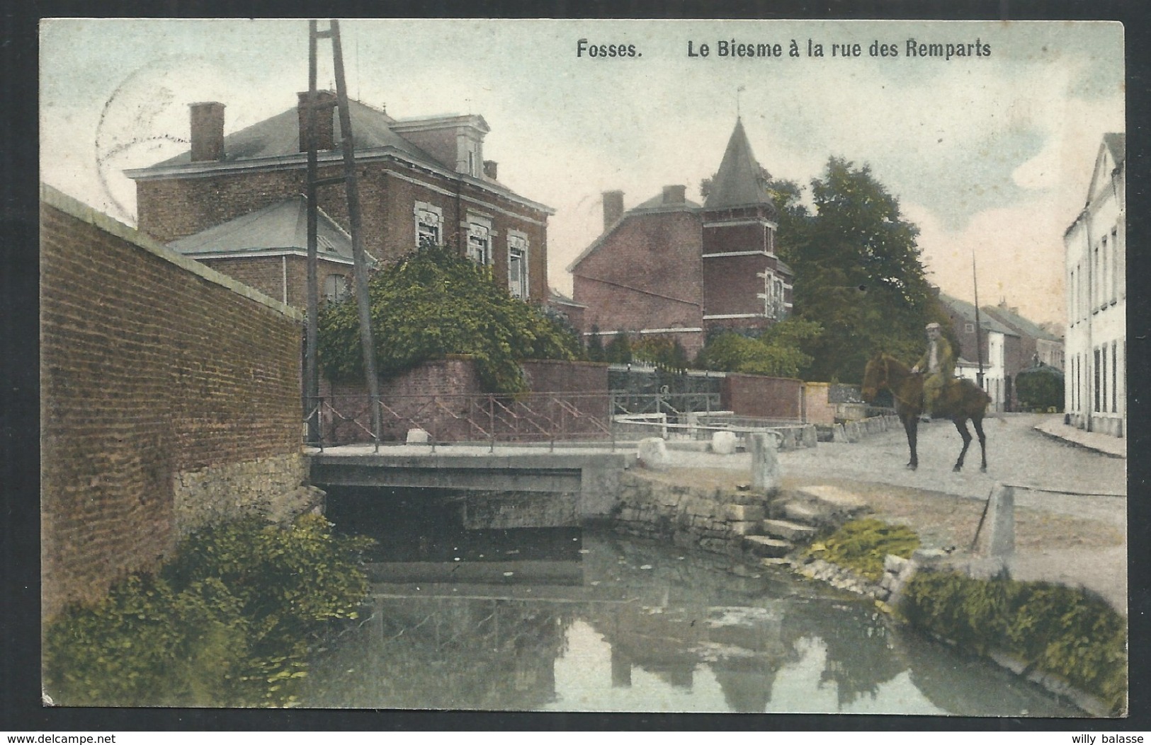 +++ CPA - FOSSES - La Biesme à La Rue Des Remparts - Couleur 1909   // - Fosses-la-Ville