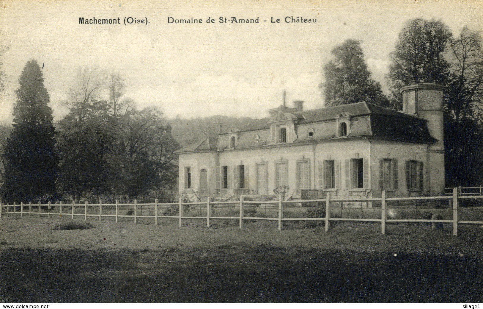 Machemont (Oise)  Vue Peu Commune Domaine De Saint Amand - Le  Château Façade Clôture - Sonstige & Ohne Zuordnung