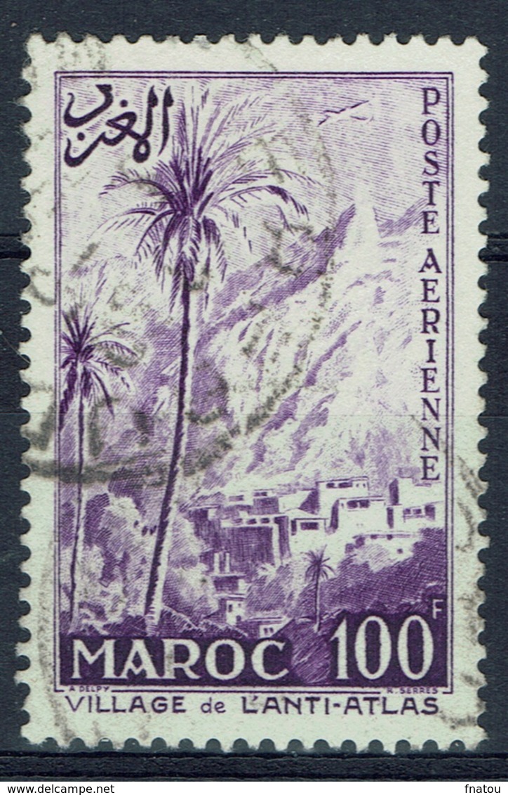 French Morocco, Village In The Anti-Atlas, 1955, VFU - Poste Aérienne