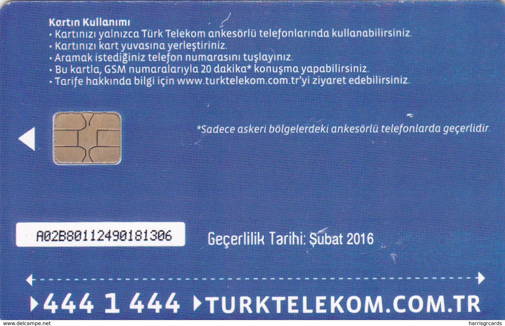 TURKEY - Havacikartt (Soldier Cards) , Şubat 2016, C.H.T. - CHT05 , 4 ₤ - Turkish Lira ,08/13, Used - Turquie