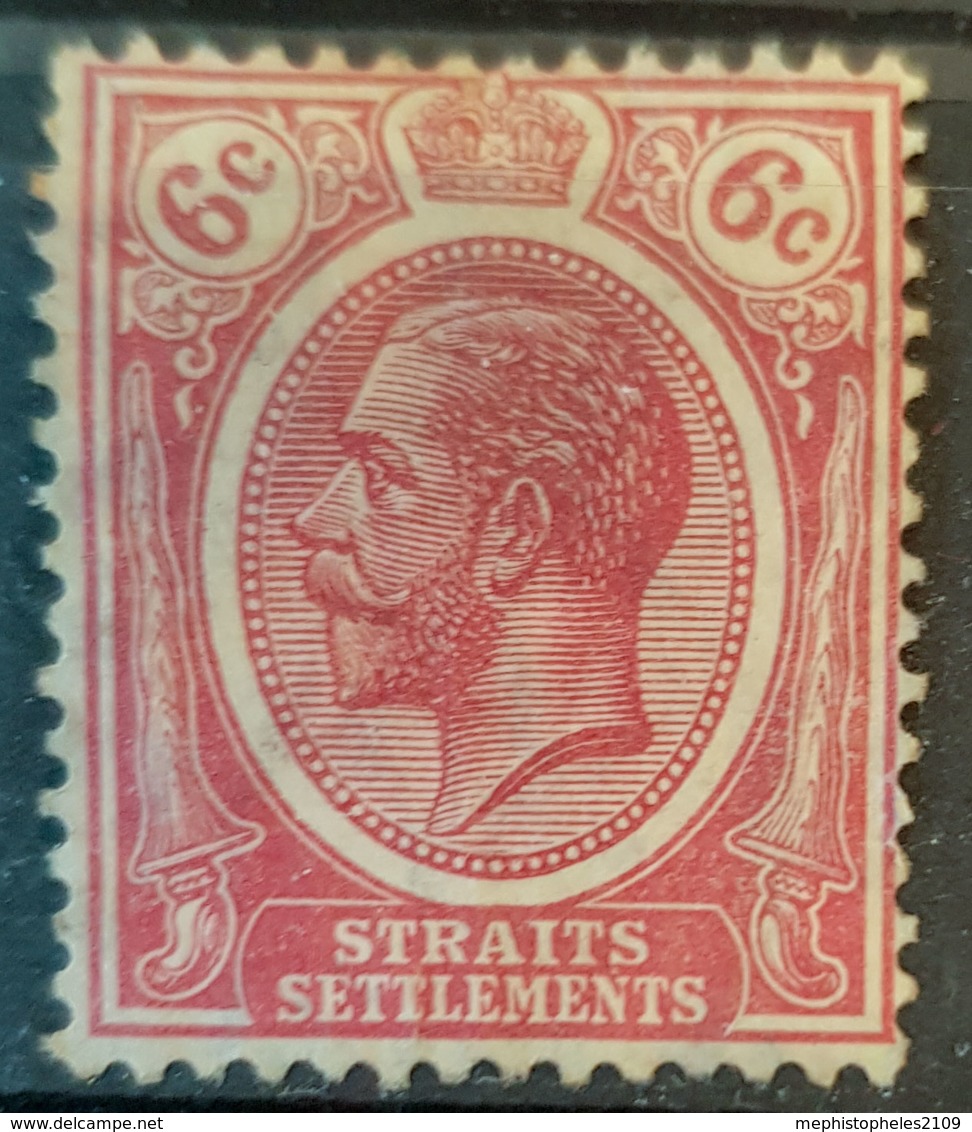 STRAITS SETTLEMENTS 1912/23 - MLH - Sc# 156 - 6c - Straits Settlements