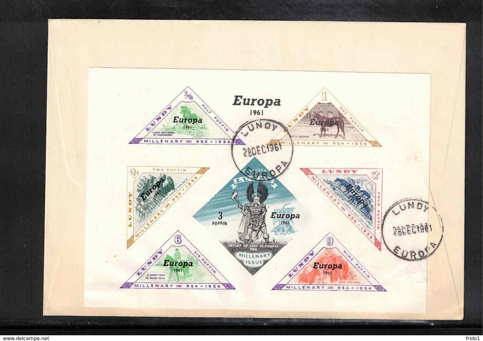 Lundy 1961 Europa Cept Block FDC - 1961