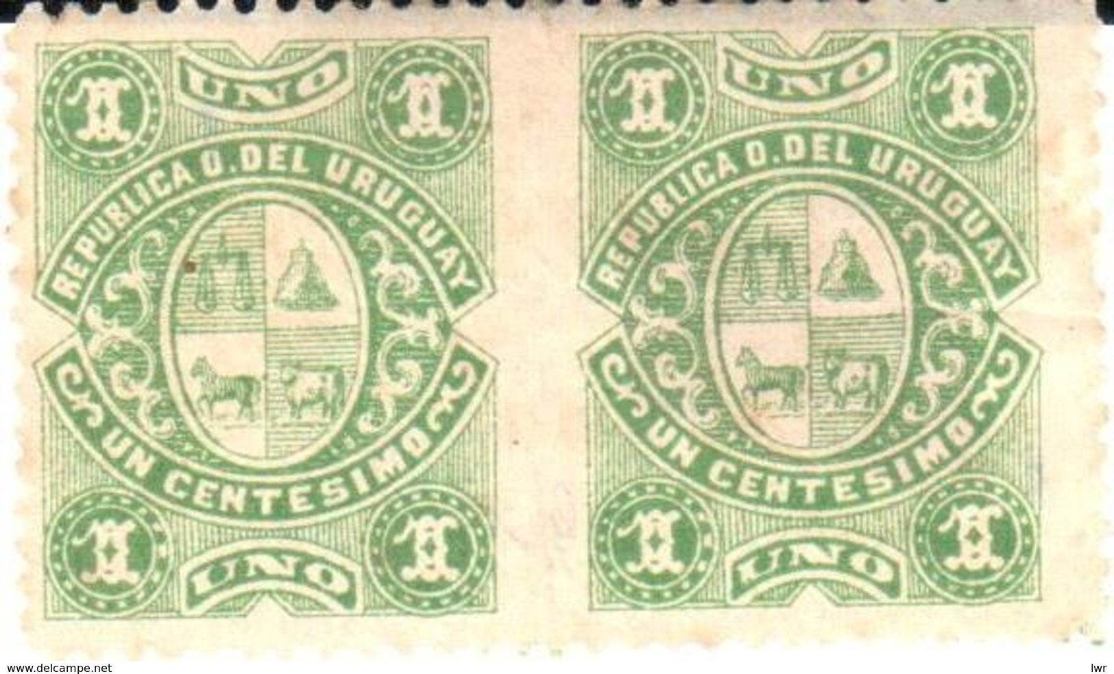 Uruguay - Error - Imperforated Between Pair - Horse - Sheep - Autres & Non Classés