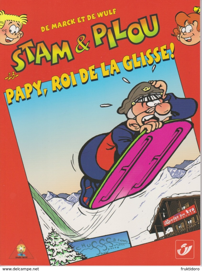 Belgium Stam & Pilou 23 - Papy, Roi De La Glisse - 2009 - Post Office Leaflets