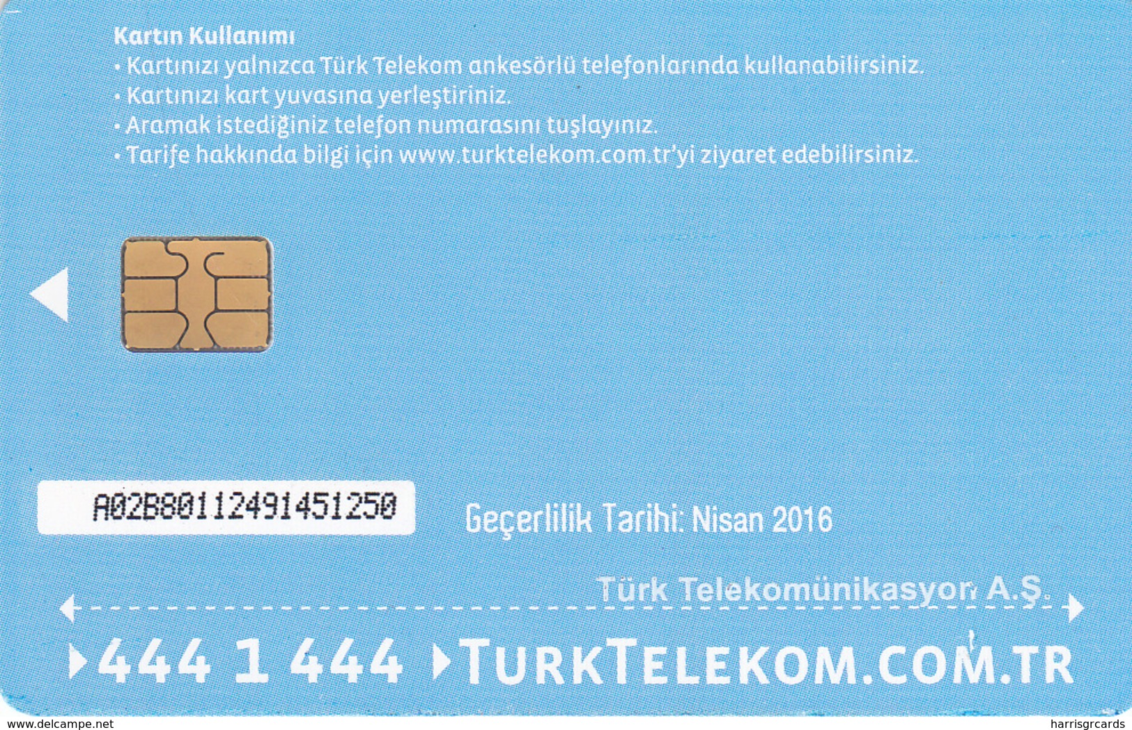 TURKEY - Tüm Aramalar İçin Arama Kartı , Nisan 2016, Siemens - S35 (Module 35) , 4 ₤ - Turkish Lira ,11/14, Used - Turquie