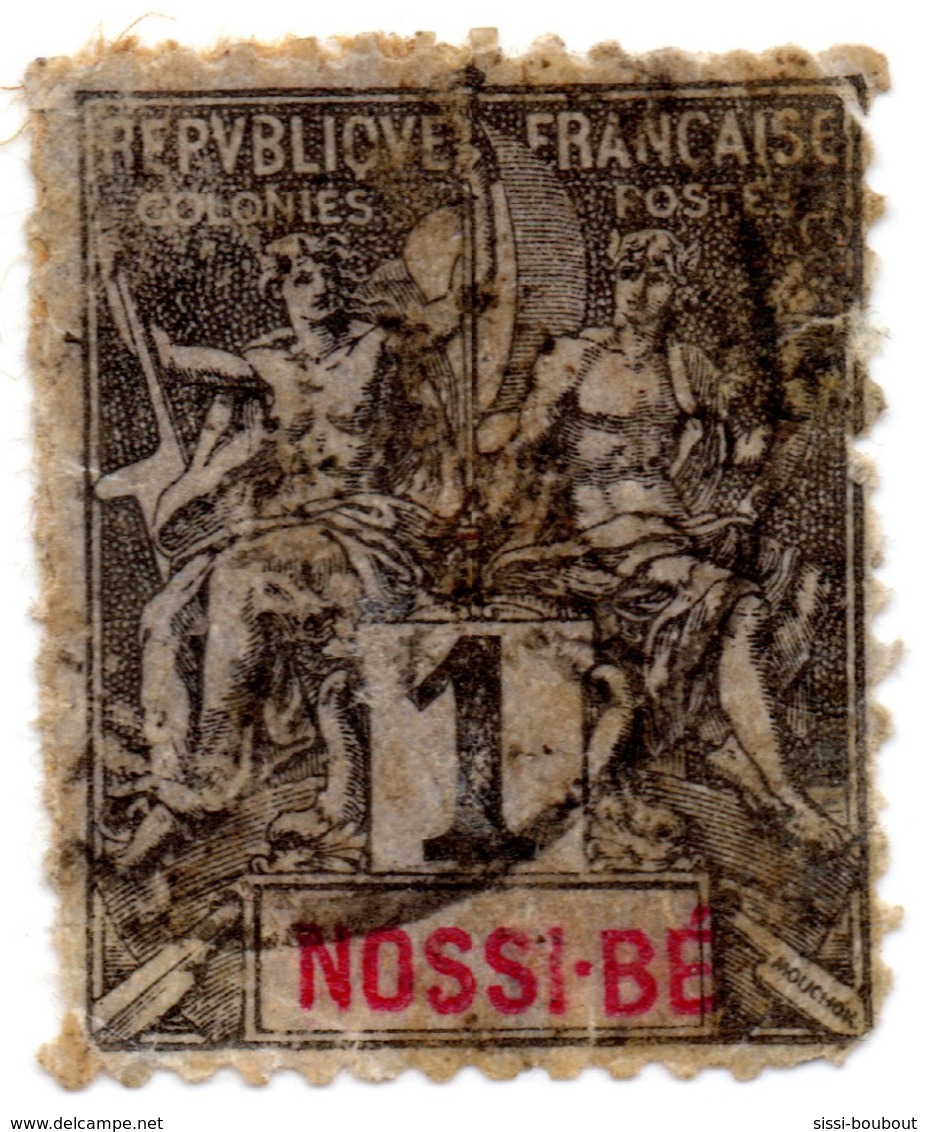 Timbre/Stamp "Colonie Française" - N°27 - NOSSI-BE - Cotation Y&t =1,50 Euros - Gebruikt