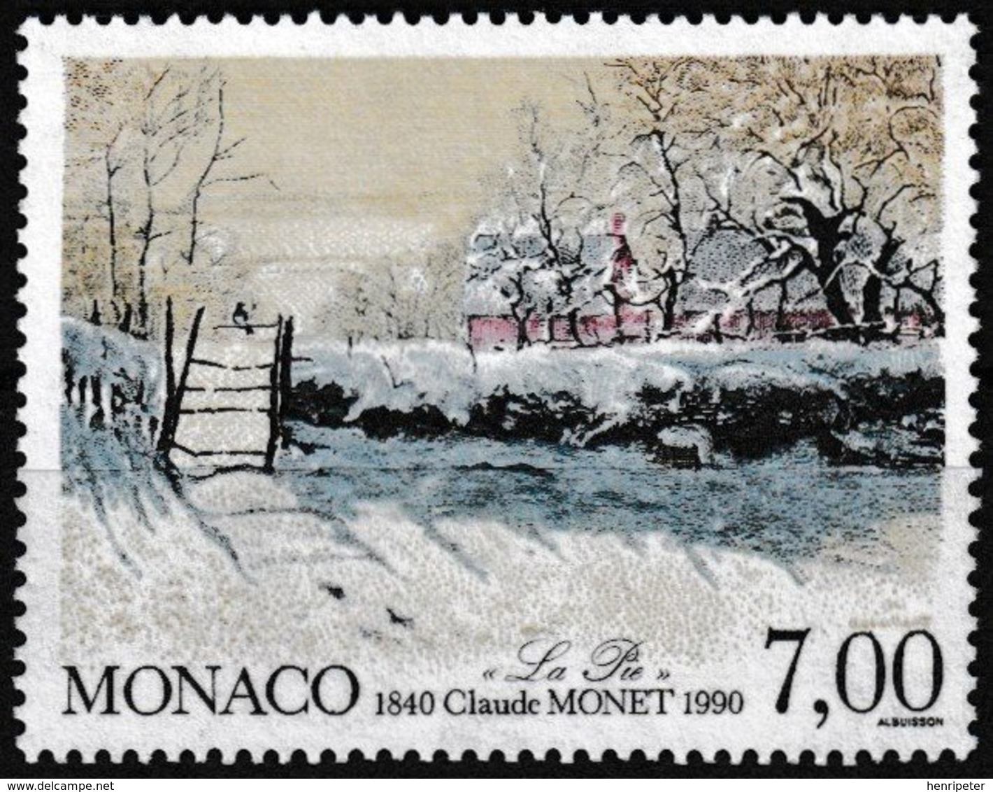 Timbre-poste Gommé Neuf** - 150e Anniversaire De La Naissance Du Peintre Claude Monnet - N° 1747 (Yvert) - Monaco 1990 - Nuevos