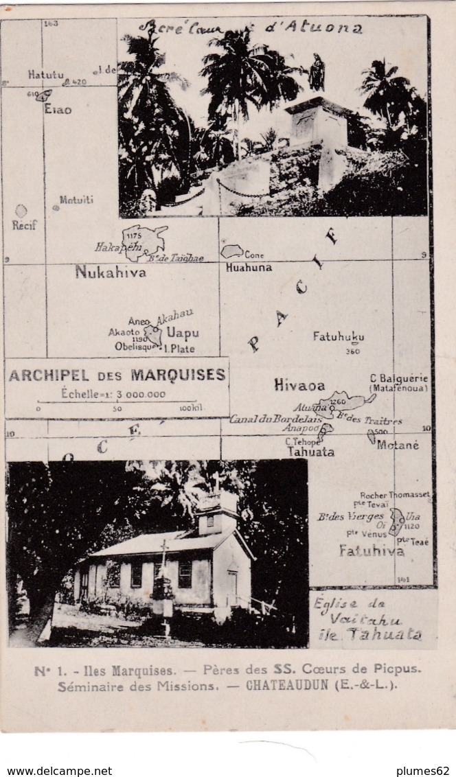 ILES MARQUISES PLAN DE L'ARCHIPEL  (2J) - Frans-Polynesië