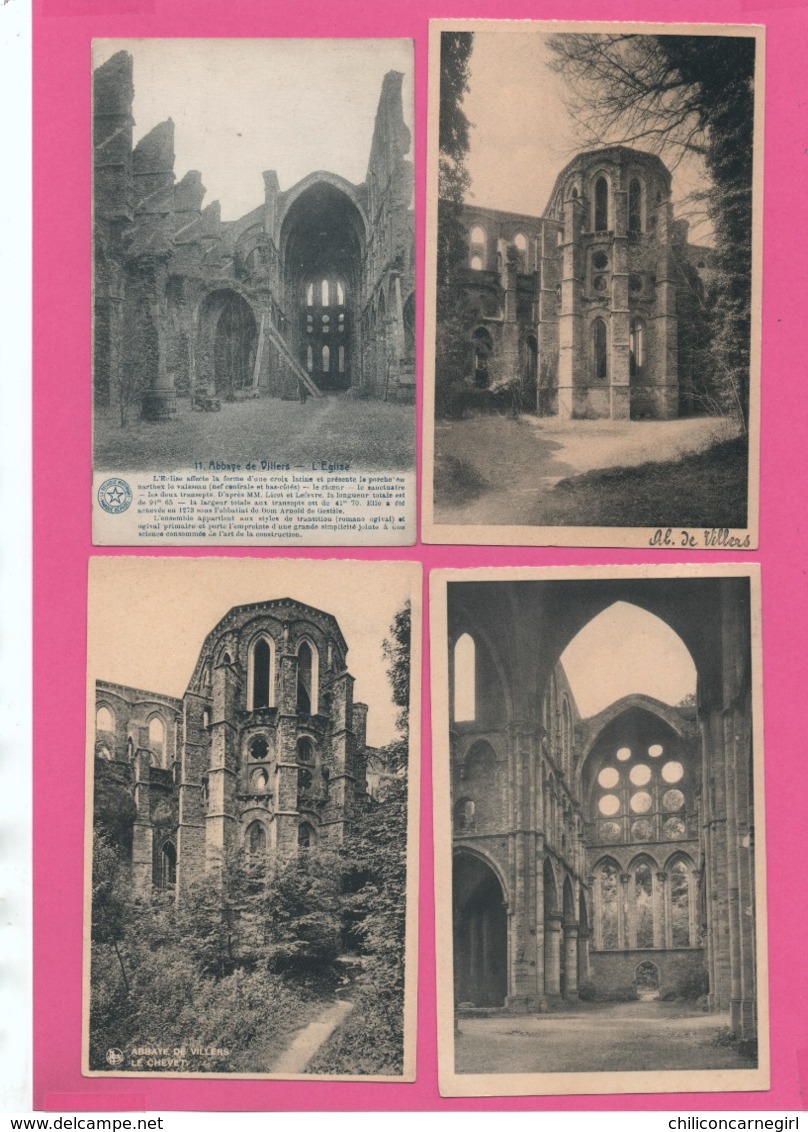 15 Cp - Abbaye De Villers - Réfectoire, Eglise, Ruines, Galerie, Cuisine, Entrée, Cloître, Chevet, Transept, Tombeau ... - Villers-la-Ville