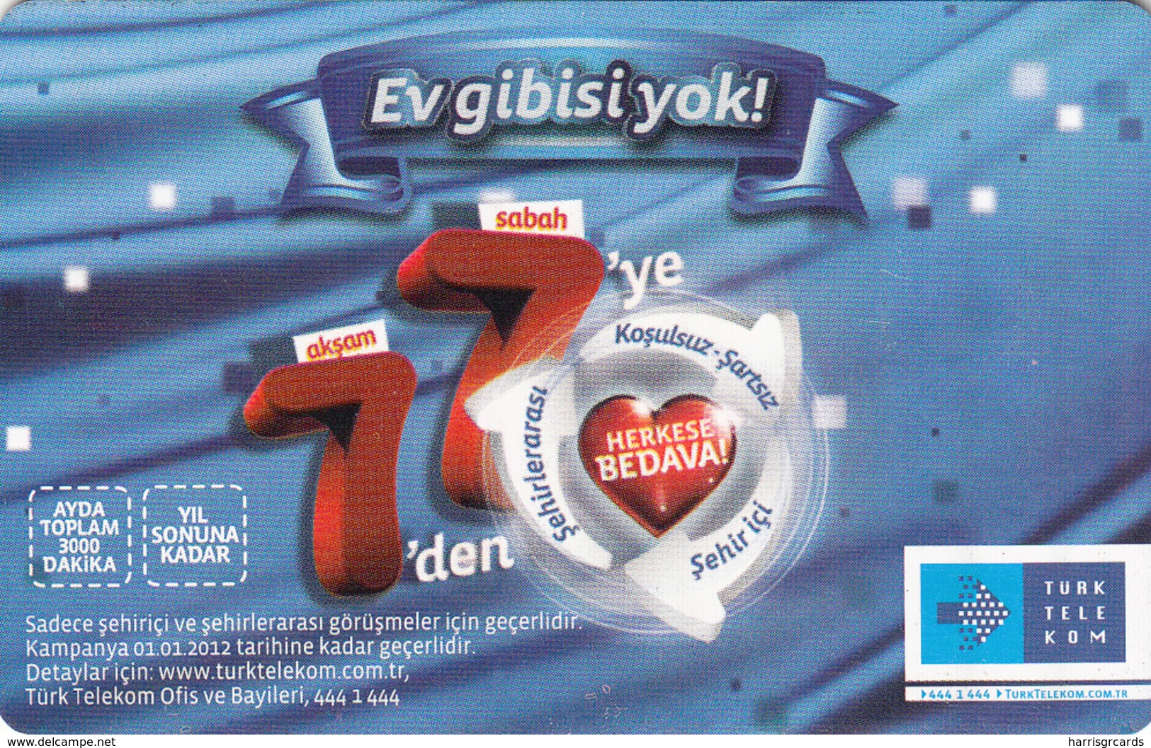 TURKEY - Ev Gibisi Yok , Aralik 2013, Gemplus - GEM5 (Red) , 4₤ - Turkish Lira ,07/11, Used - Turquie