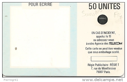 CARTE-PUBLIC-1987-F 14-50U-CORTOT-Variete Sans N° De Série-UTILISEE-TB E- - 1987