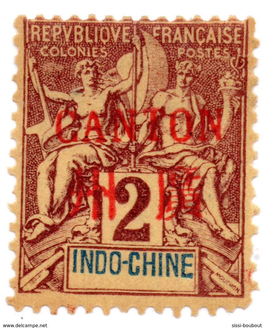Timbre/Stamp "Colonie Française" - N°2 - INDOCHINE//CANTON - Cotation Y&T =2,90 Euros - Neufs