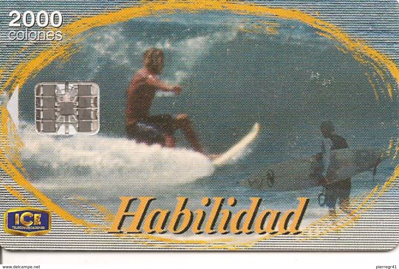 CARTE-PUCE-COSTA RICA-SC7-10/2000-- 2000 Colones-SURF HABILIDAD-TBE - Costa Rica