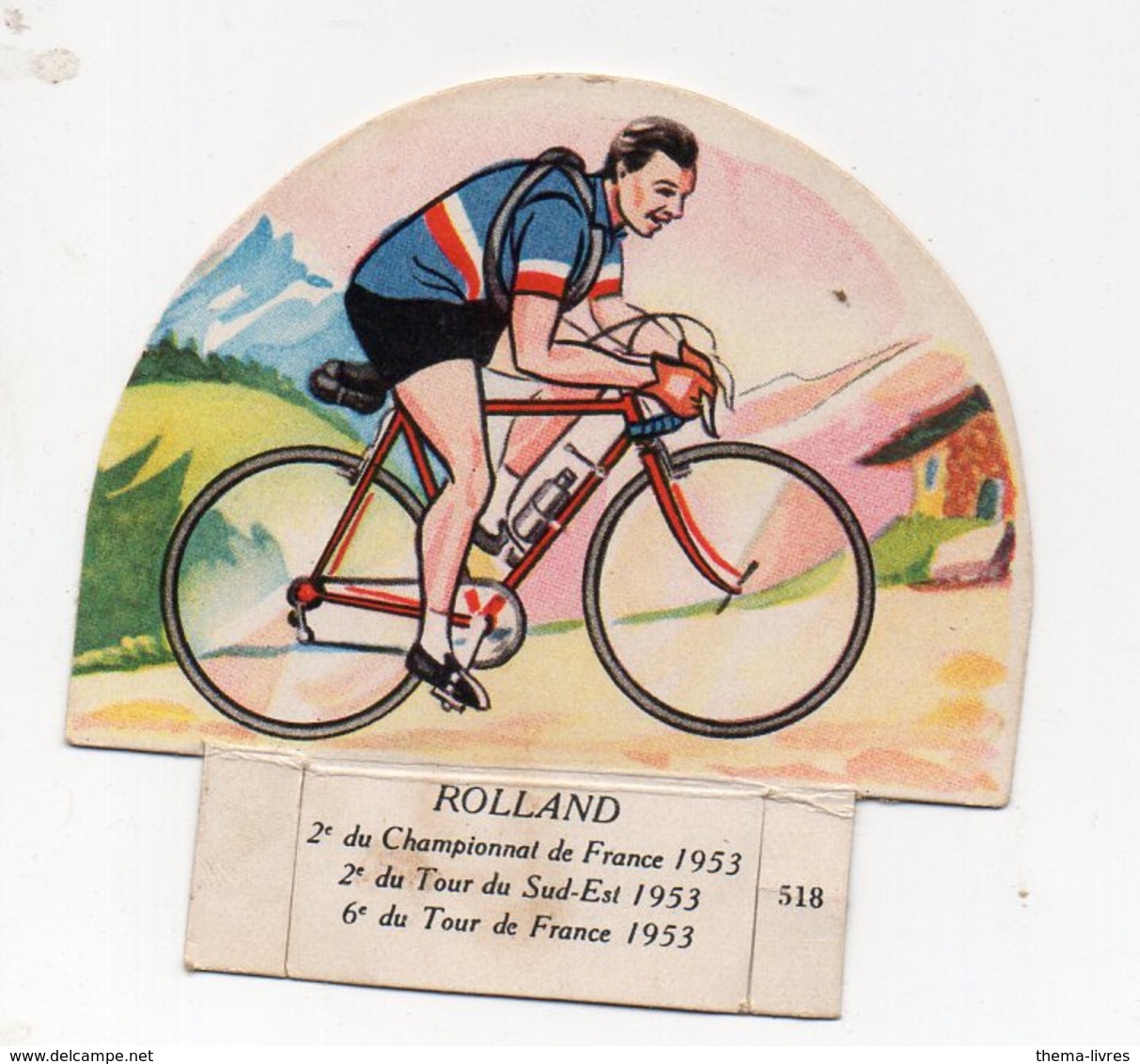 (sport Cyclisme)  Image GROSJEAN LA VACHE SERIEUSE : ROLLAND (PPP21069) - Autres & Non Classés