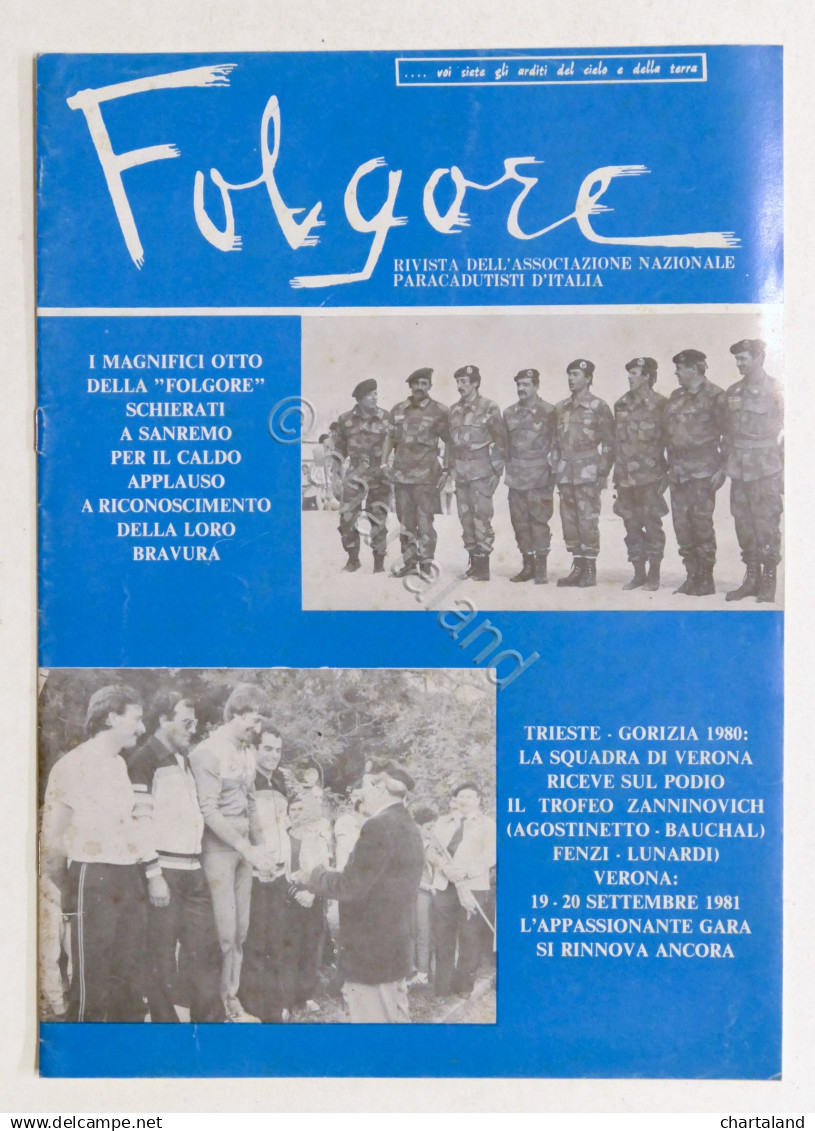 Aeronautica - Folgore - Rivista Paracadutisti D'Italia - N. 8 - 9 - 1981 - Autres & Non Classés