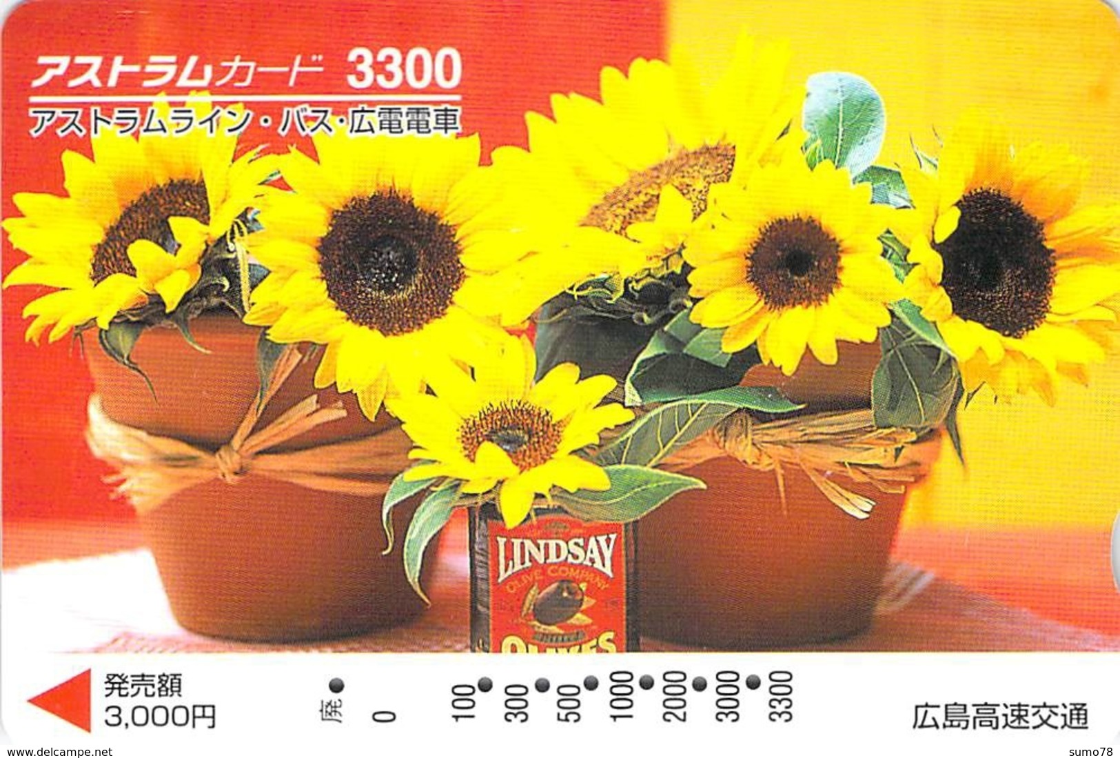 FLEUR - FLOWER - Carte Prépayée Japon - Blumen