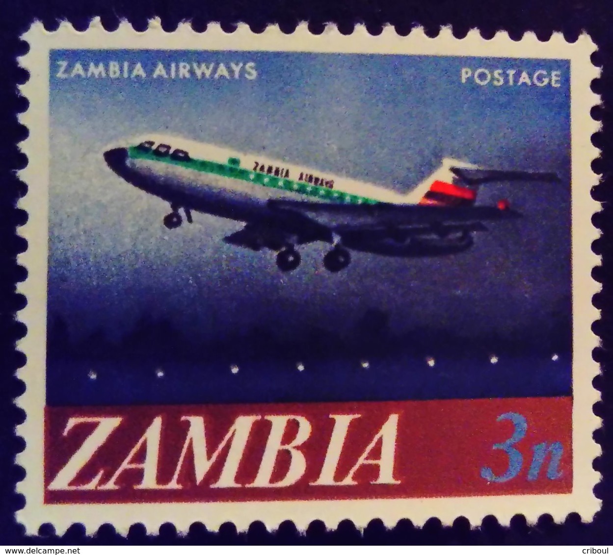 Zambie Zambia 1968 Avion Airplane Yvert 41 ** MNH - Zambia (1965-...)