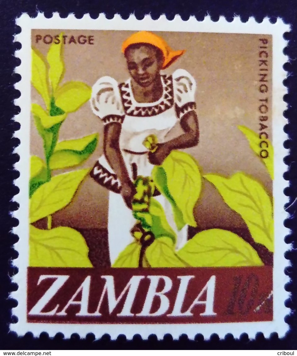 Zambie Zambia 1968 Agriculture Tabac Tobacco Yvert 44 ** MNH - Zambie (1965-...)