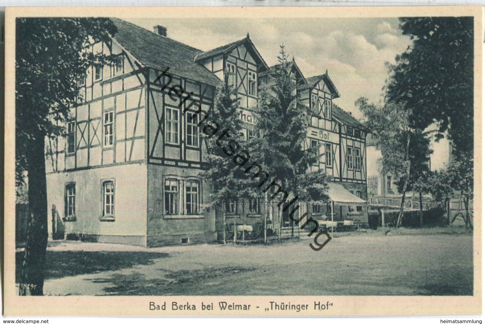 Bad Berka - Hotel Thüringer Hof - Verlag H. P. Geist Bad Berka 30er Jahre - Bad Berka