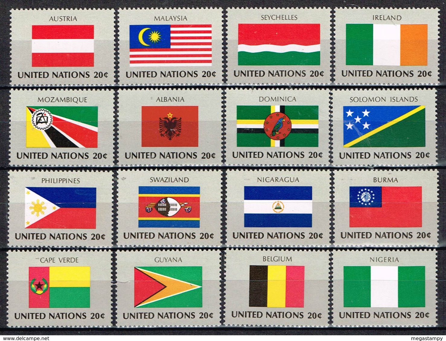 United Nations 1982, Head Quarter New York , Flags Mi. 397 - 412  Postfr. / MNH / Neuf - Andere & Zonder Classificatie