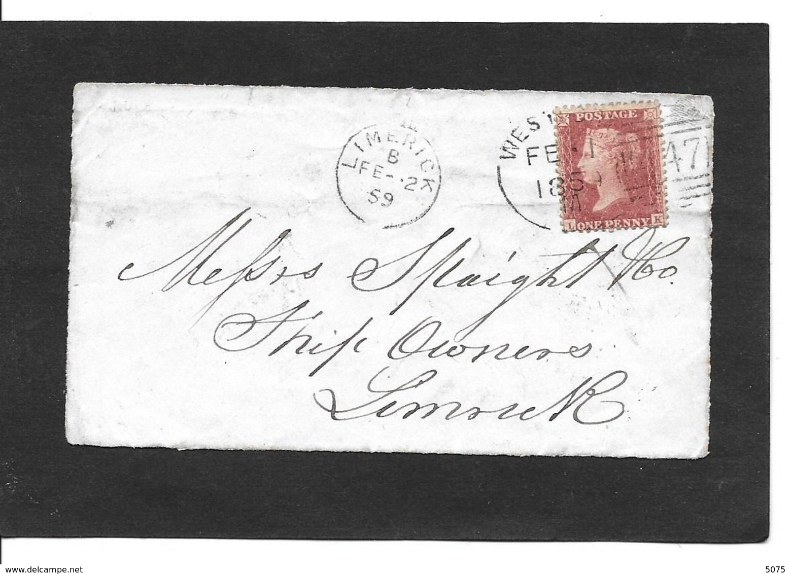 1.2.1859  Devant De Lettre - Cartas