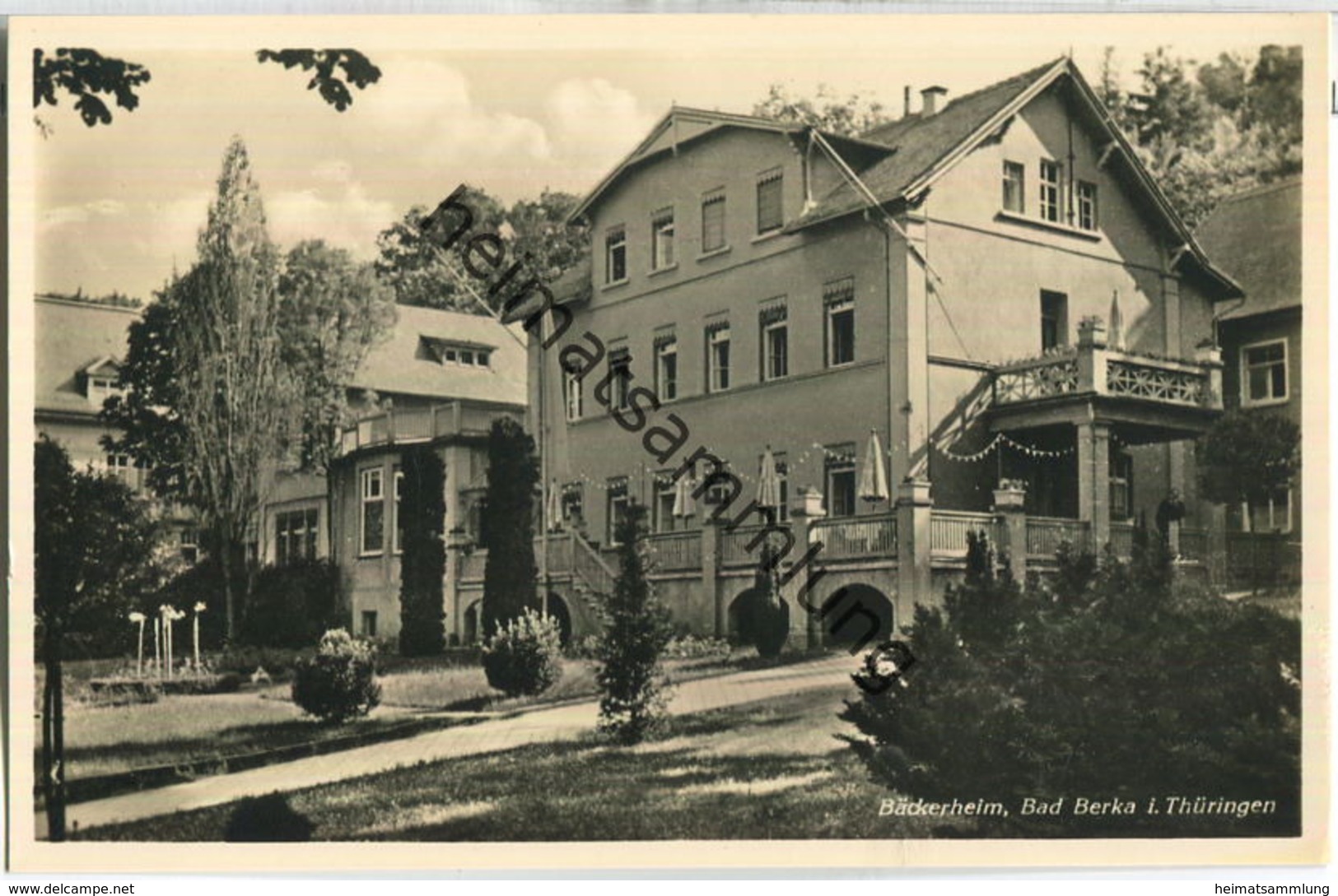 Bad Berka - Bäckerheim - Foto-Ansichtskarte - Verlag Kränzlin Bad Berka 30er Jahre - Bad Berka