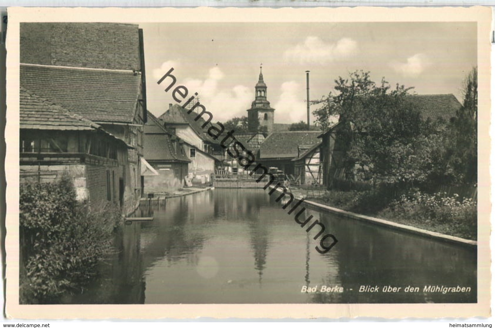 Bad Berka - Blick über Den Mühlgraben - Foto-Ansichtskarte - Verlag H. P. Geist Bad Berka 30er Jahre - Bad Berka