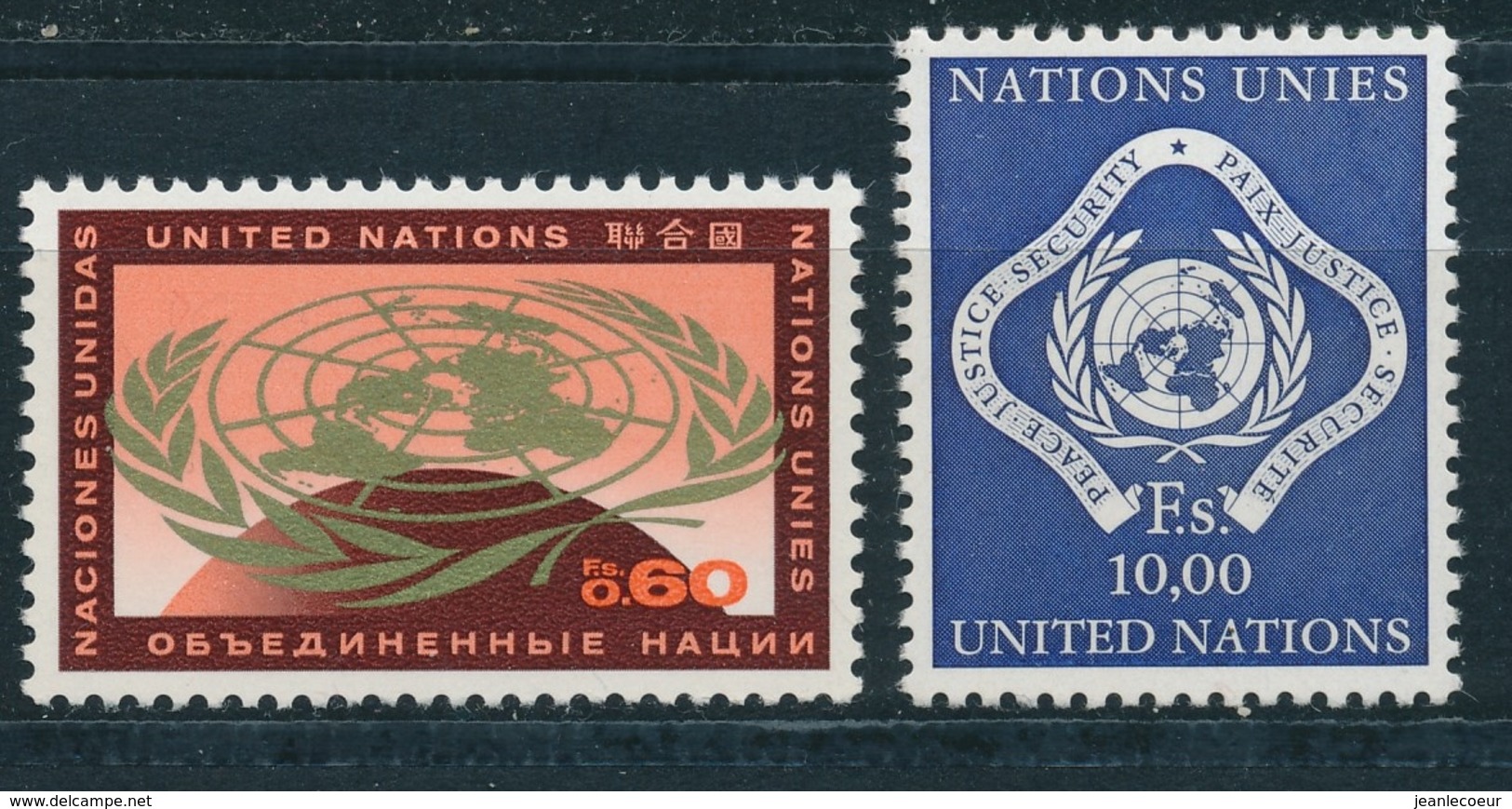 Verenigde Naties/United Nations/Nation Unis Geneve 1970 Mi: 9-10 Yt: 6., 14 (PF/MNH/Neuf Sans Ch/**)(4873) - Ongebruikt