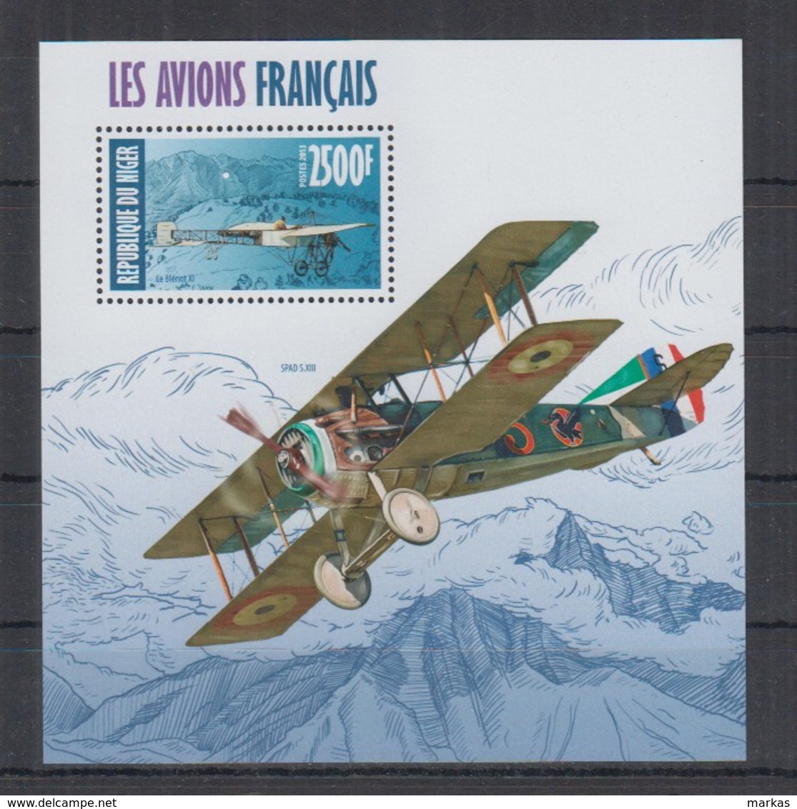 J942. Niger - MNH - 2013 - Transport - Aviation - Planes - France - Bl - Sonstige & Ohne Zuordnung